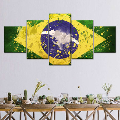 " Brazil Flag " 5 - Pieces