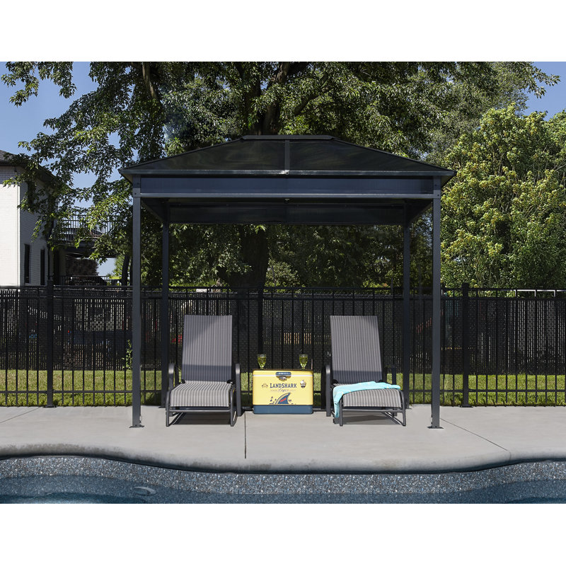 Danxia Black Steel and Polycarbonate 7x9 Ft Gazebo
