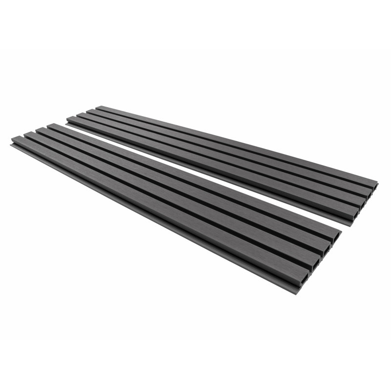 106" x 8.5" Outdoor European Siding System Composite Board Paneling, Weatherproof and UV-Resistant, Light Gray