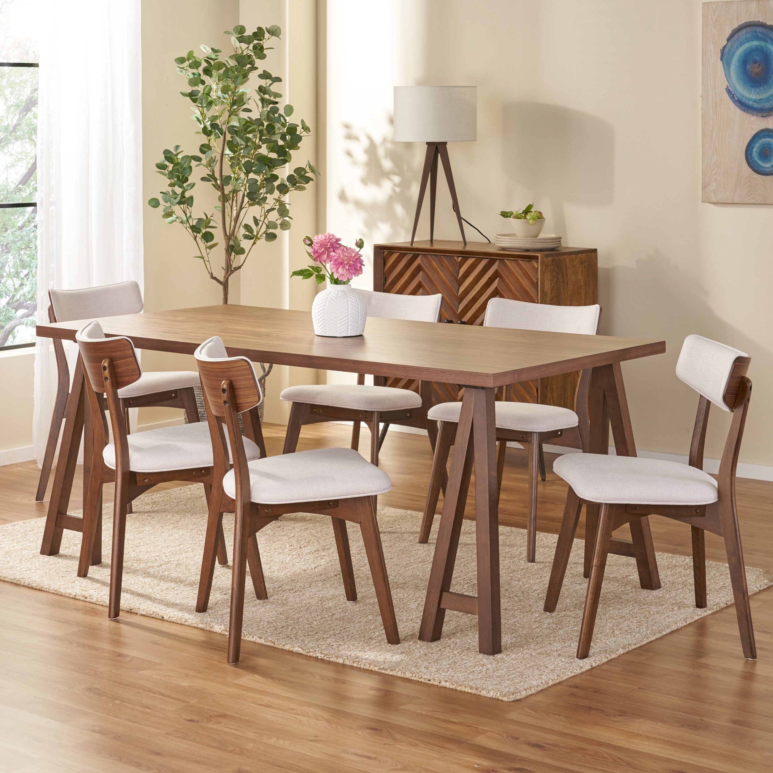 George Oliver 7 - Piece Dining Set & Reviews | Wayfair