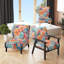 Coral Blue Abstract Still Lifes - Upholstered Contemporary Arm Chair, Still Life Accent Chair