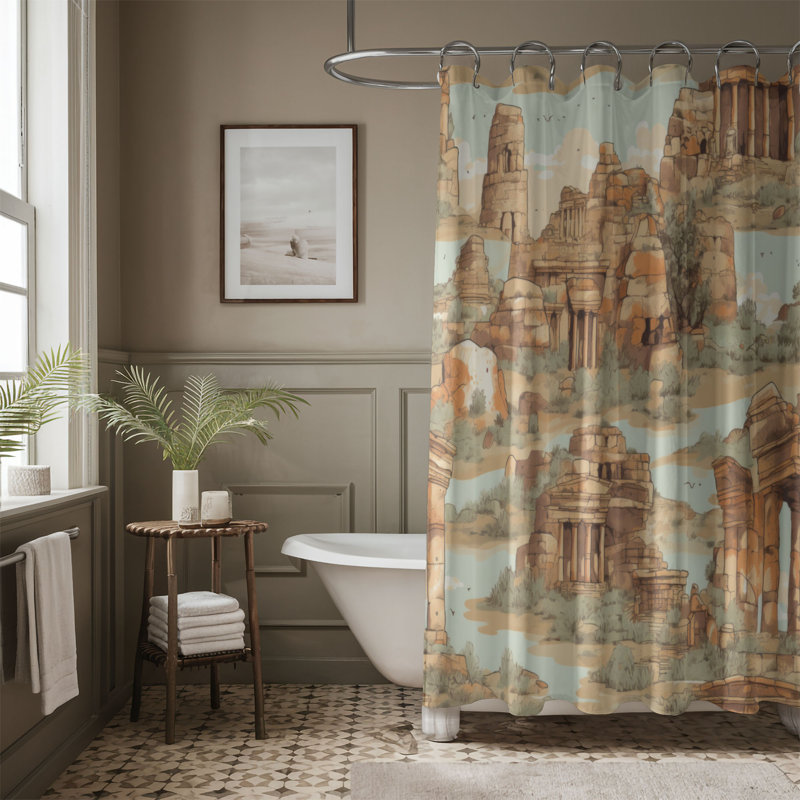 Bristy Shower Curtain, 74"H x 71"W
