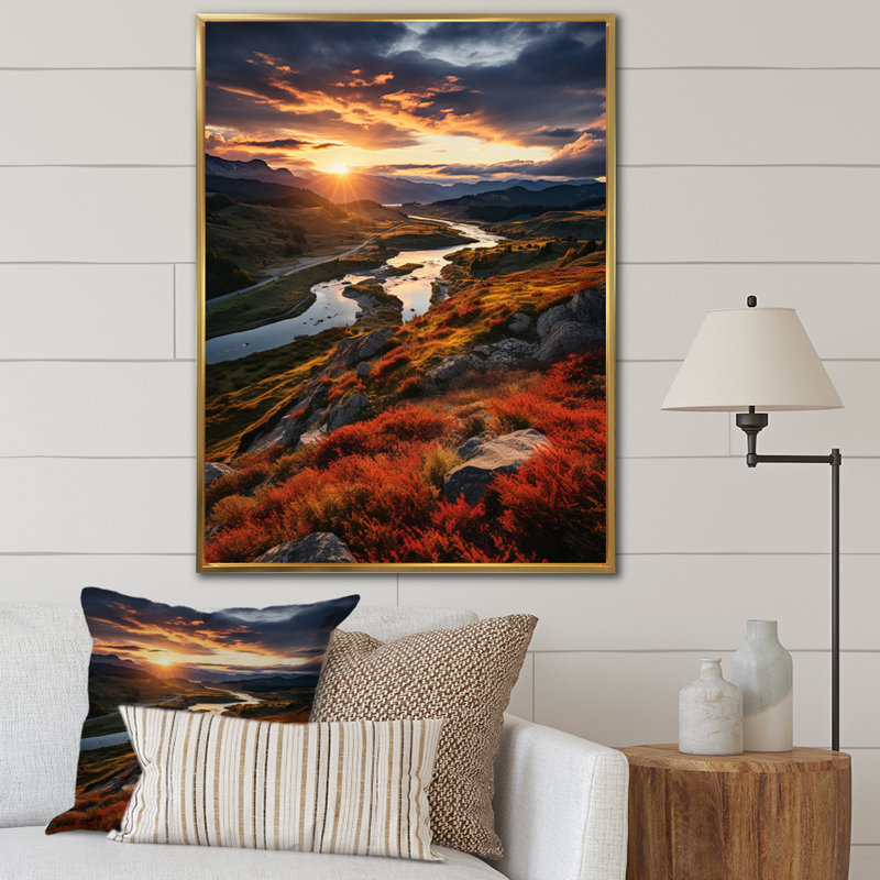 Washington Country Charm sur toile, H 20 po x l 12 po x P 1 po, Cadre flottant doré
