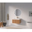 Meuble-lavabo mural moderne Orvella avec lavabo intégré, construction en contreplaqué, design facile à nettoyer-124006341