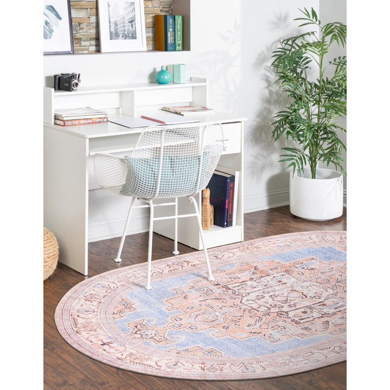 Chenille Geometric Indoor Rug, Oval 2' x 3'1"