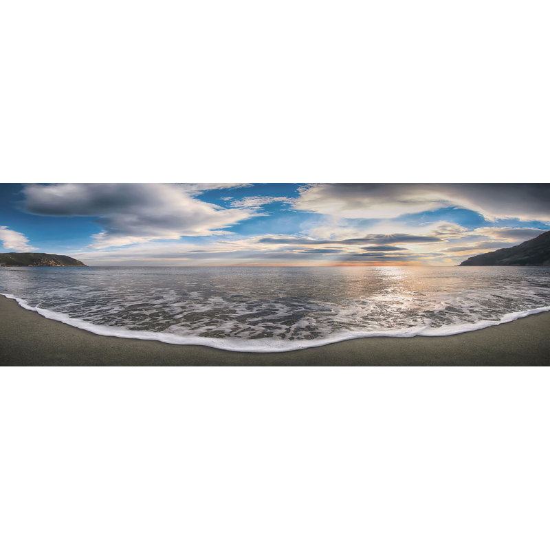 Morning Wave 1 Piece Wrapped Canvas Wall Art, 35cm H x 100cm W x 4cm D