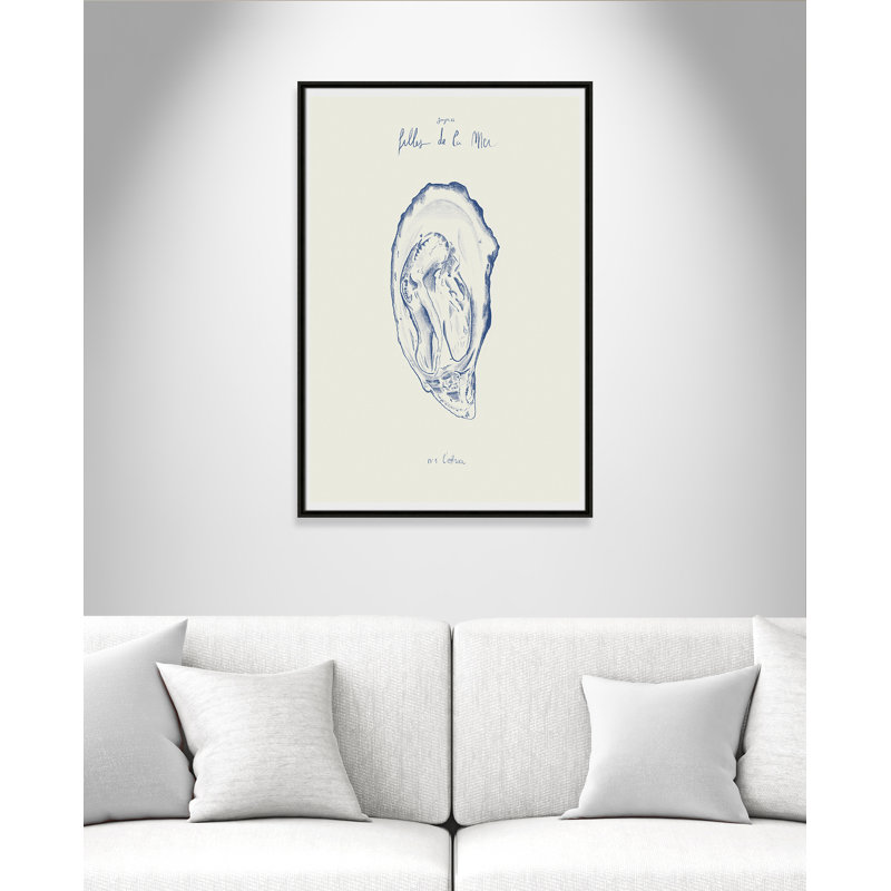 «Filles de la mer I» par Mora, H 37,5 po x l 25,5 po, Flottant espresso