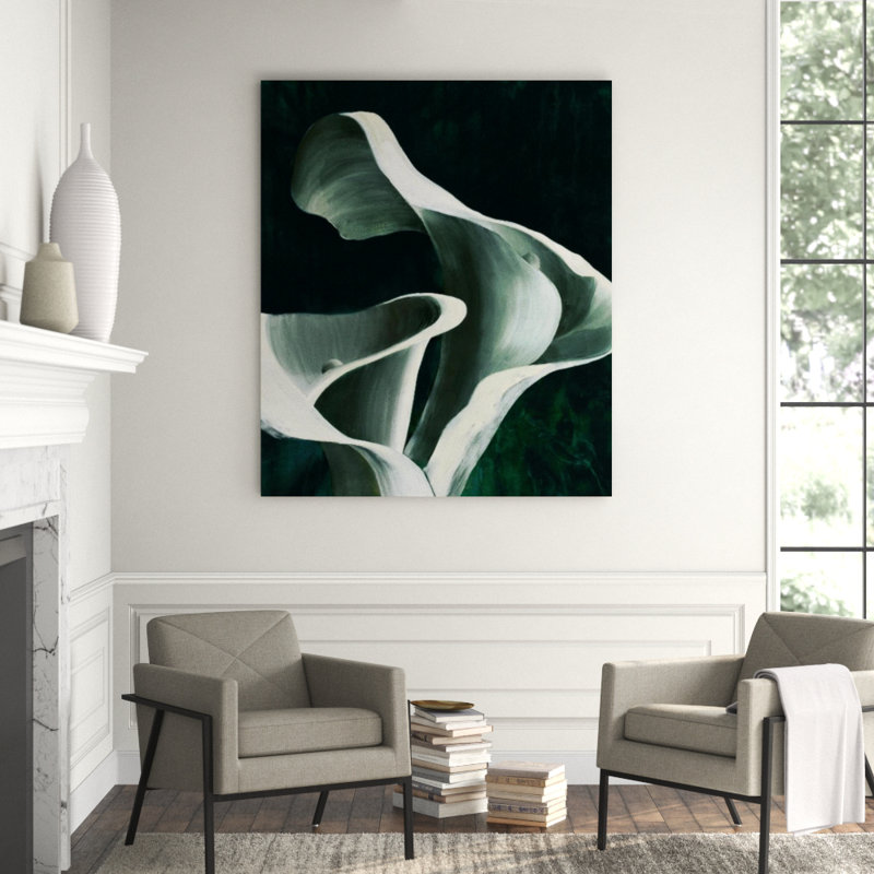 Flower Duet Print, Image Brush Gel, 64" H x 54" W 