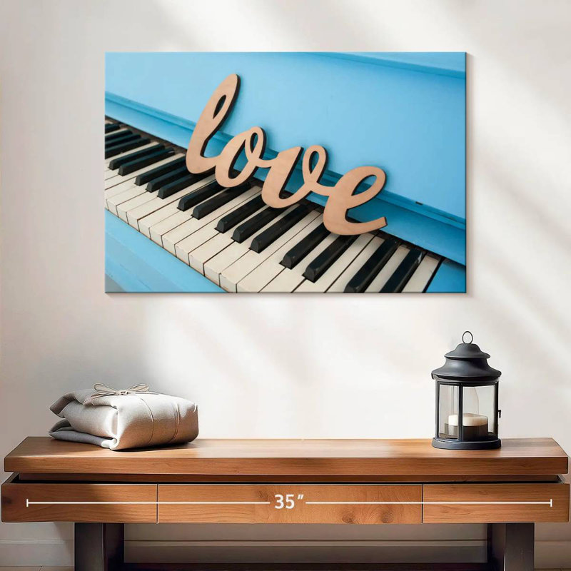 Abarca Love On Piano, 16" H x 24" W