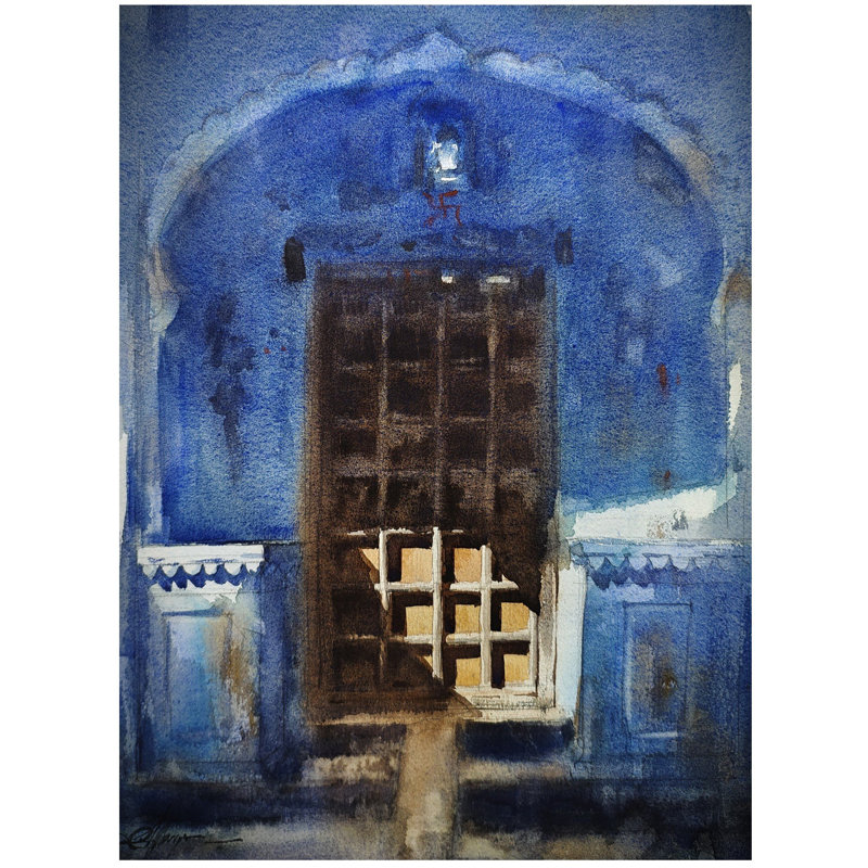 Vieille porte | Peinture à l'aquarelle en vrac | Par Achintya Hazra