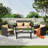 4 PCS Outdoor Seating Group with Cushions for 4 Person-1936774687