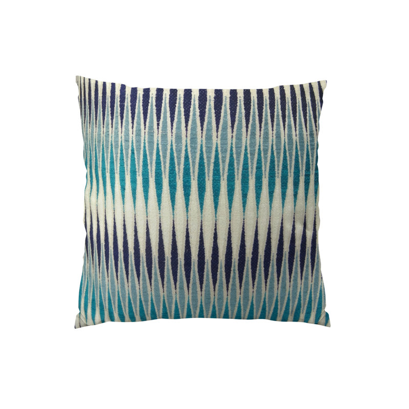 Coussin fait main Thames River Cobalt, H 20 po x l 20 po, Carré