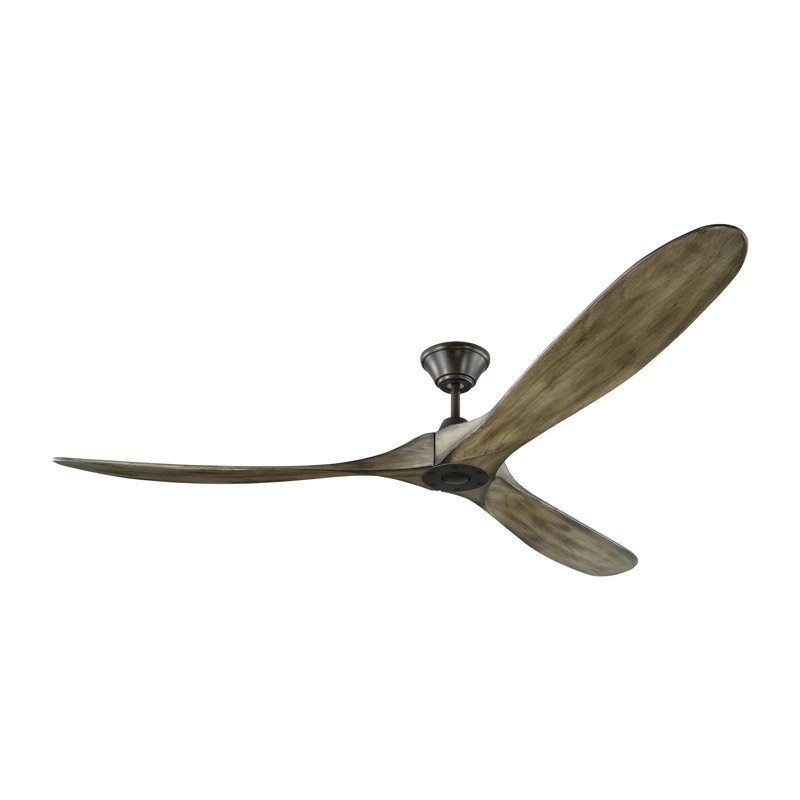 Maverick Downrod Ceiling Fan, 70 inches, Aged Pewter with Light Grey Weathered Oak Blades