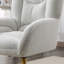 Chaise de bureau pivotante en tissu Teddy
