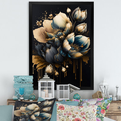 " Blue And Gold Tulips II "