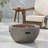 27" Bowl Shaped MGO 40,000 BTU Propane Fire Pit, Light Grey (Tank Cover Not Included)