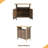 Outdoor Wicker Bar Cart, Patio Wine Serving Cart W/Wheels , Rolling Rattan Beverage Bar Counter Table W/Glass Top For Porch Backyard Garden Poolside Party-377695041