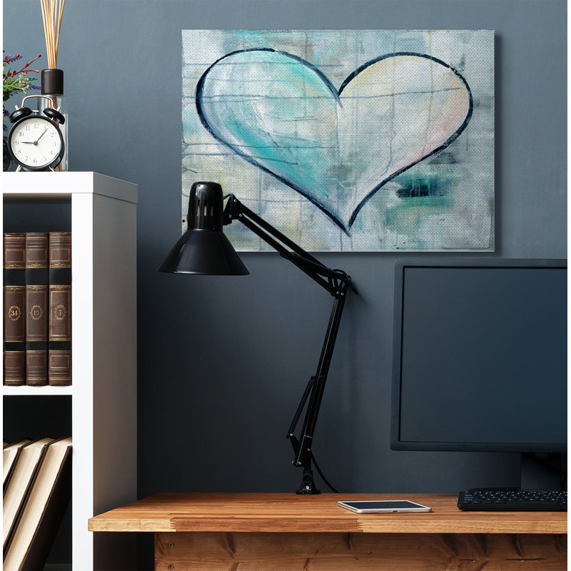 « graffiti texture white blue white » par kami lerner-« uncadred », reproduction d’art sur toile, Toile tendue