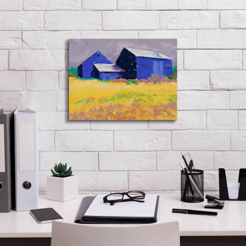 «A Fine Day» par Mike Kelly, art mural sur toile, H 12 po x l 16 po x P 0,75 po
