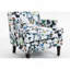Chaise d'appoint rembourrée en lin avec garniture cloutée Vintage