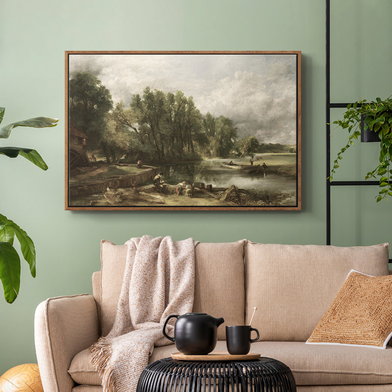 "Vintage Landscape -DXC III" sur toile, Noyer, H 25 po x l 37 po