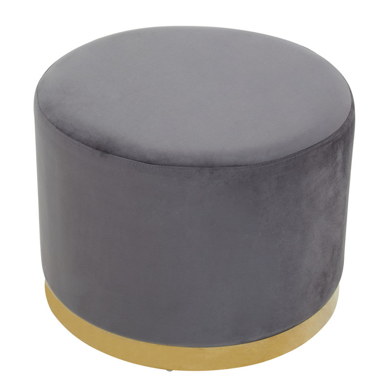 Aidan-Joseph Accent Stool, Grey, Gold