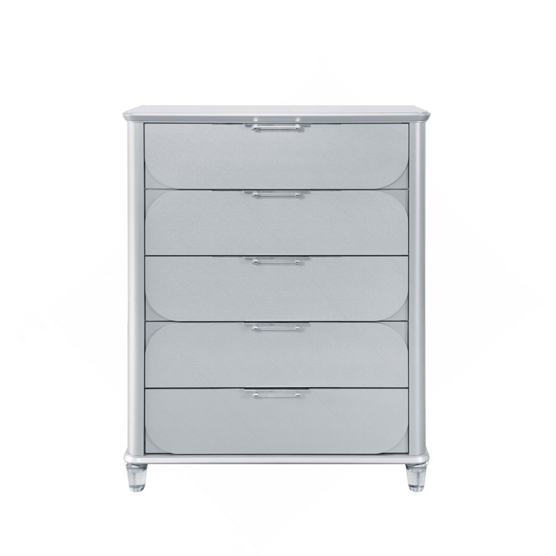 Commode argentée LAURA