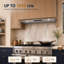 Hotte intégrée 36 po VENFAN, hotte de cuisine intégrée en acier inoxydable avec ventilation puissante de 900 pi³ / min, contrôle tactile et tactile à 8 vitesses, conception convertible à conduit / sans conduit-128902235