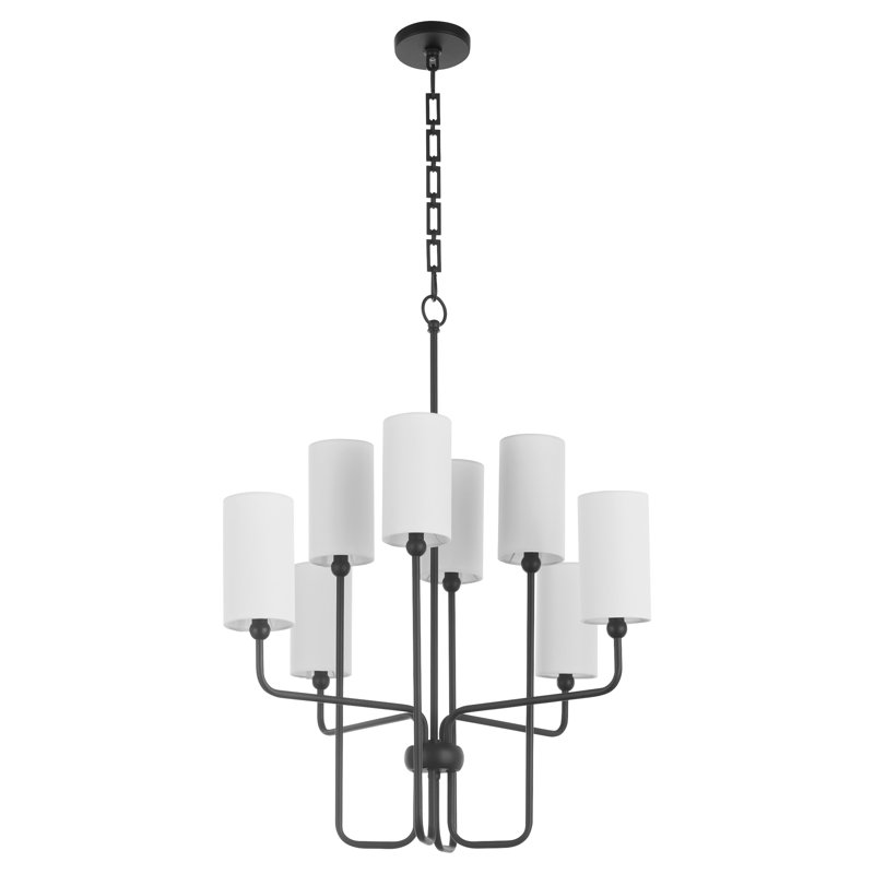 CHARLOTTE 8 Light Chandelier, Matte Black