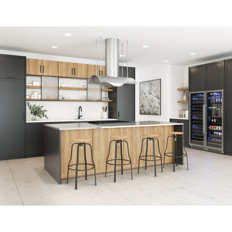 Zephyr Trapeze 36 in. Island Mount Range Hood with LED Lights in Stainless Steel