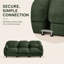 Canapé modulaire en chenille 3 places avec sièges profonds, coussins de style nuage et coussins lombaires Sarvis-1814493075