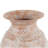 Carlas Metal Distressed Textured Decorative Copper Vase with Terracotta Accents