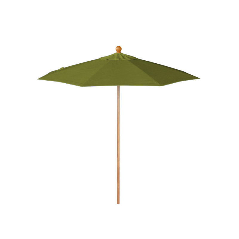 Parasol en bois de teck 7,5 pi, 96" H x 85" W x 85" D, Plante palmier