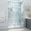 Belmore XL 58,25 - 59,25 po x 80 po Porte de douche à charnière sans cadre avec verre givré ultra-lumineux