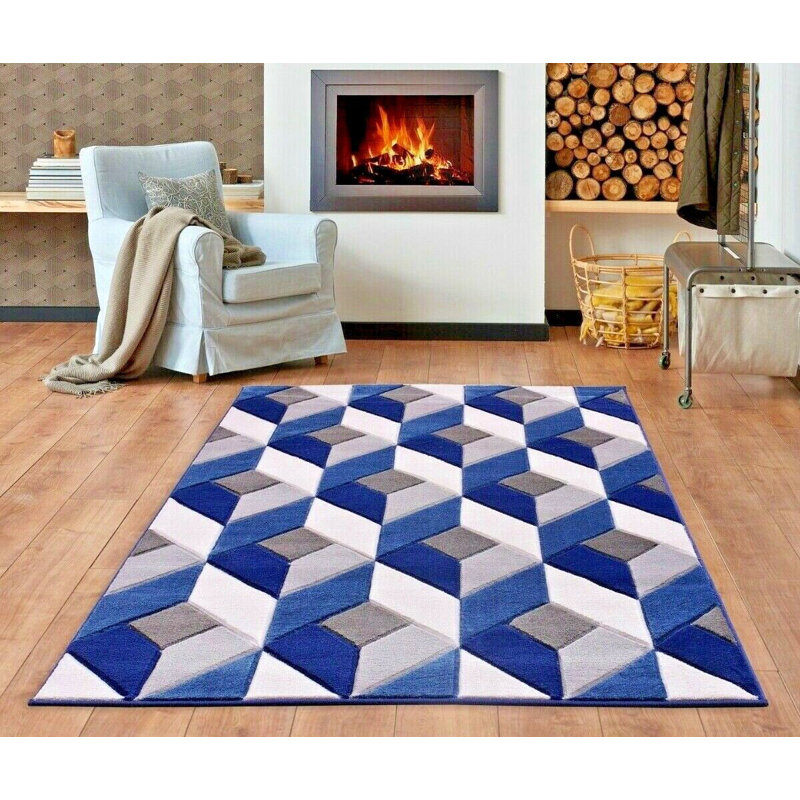 Sharpsburg Geometric Area Rug, Runner 60 x 220cm