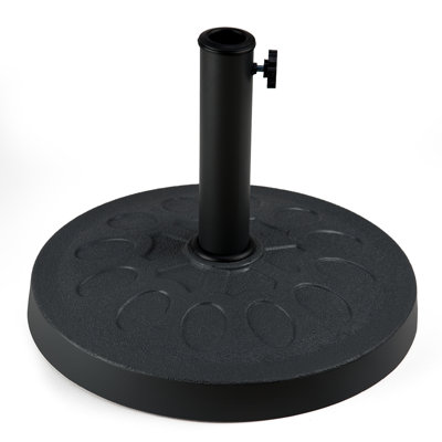 Base de parasol en résine décorative-17,5" diamètre-par winston porter (gris anthracite)