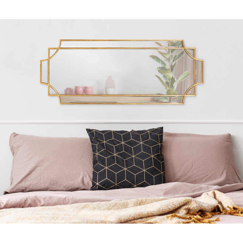 Ocilla Flat Mirror, Gold, 42" x 16"