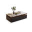Table basse rectangulaire en fritté noir et bois manufacturé noir-129600883
