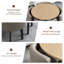 Ensemble de salle à manger rond moderne avec table à motif de marbre et 4 chaises rembourrées - Conception compacte et élégante pour les petits espaces-1375363545-1372607658