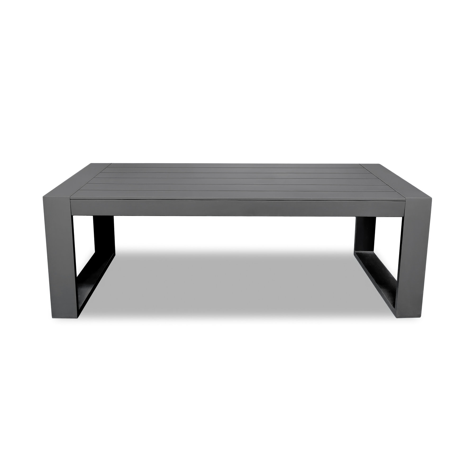 Smith 3 Piece Sofa Seating Group with Sunbrella® Cushions, Canvas Flax, Slate Gray