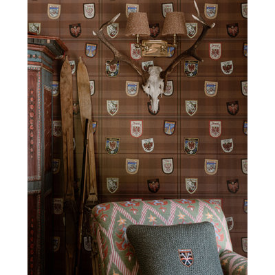 Tyrol Apres-Ski Home Gingham Wallpaper Roll