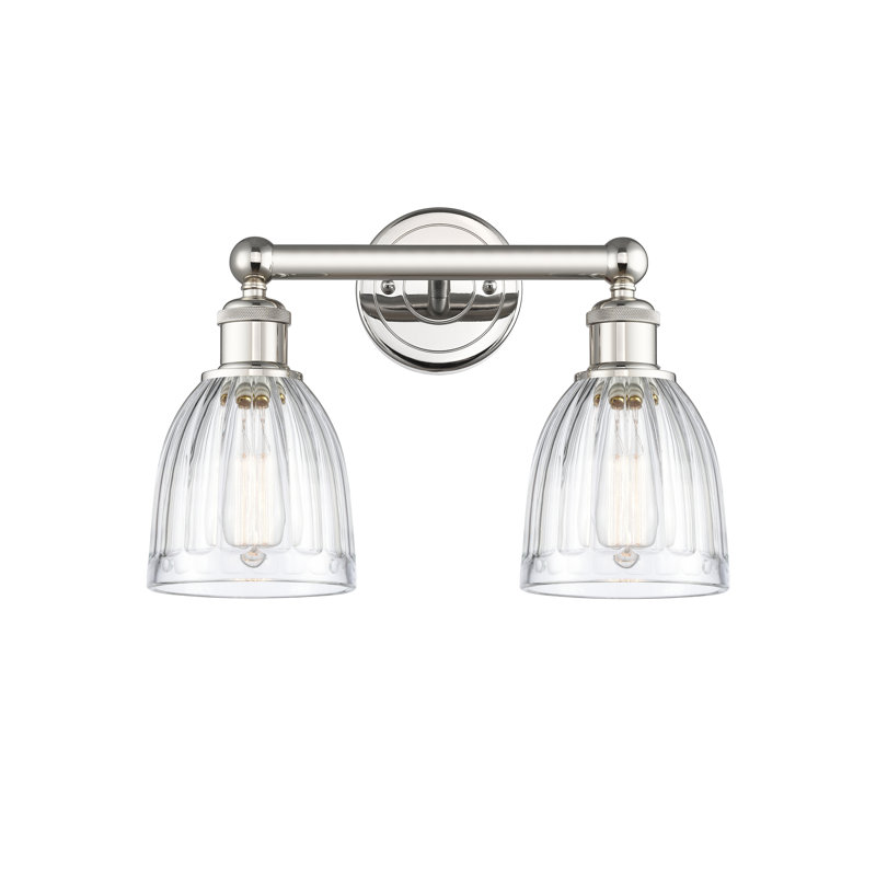 Radegonde 2 - Light Dimmable Vanity Light, Clear, Polished Nickel