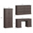 3-piece Computer Desk Office Set,Filing Cabinet and Bookcase