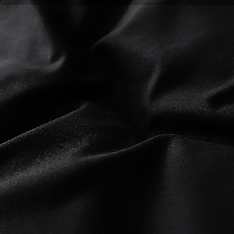Plain Dyed Microfiber Duvet Cover Set with Pillowcases (3-Piece), Black, Single Duvet + Additional Piece