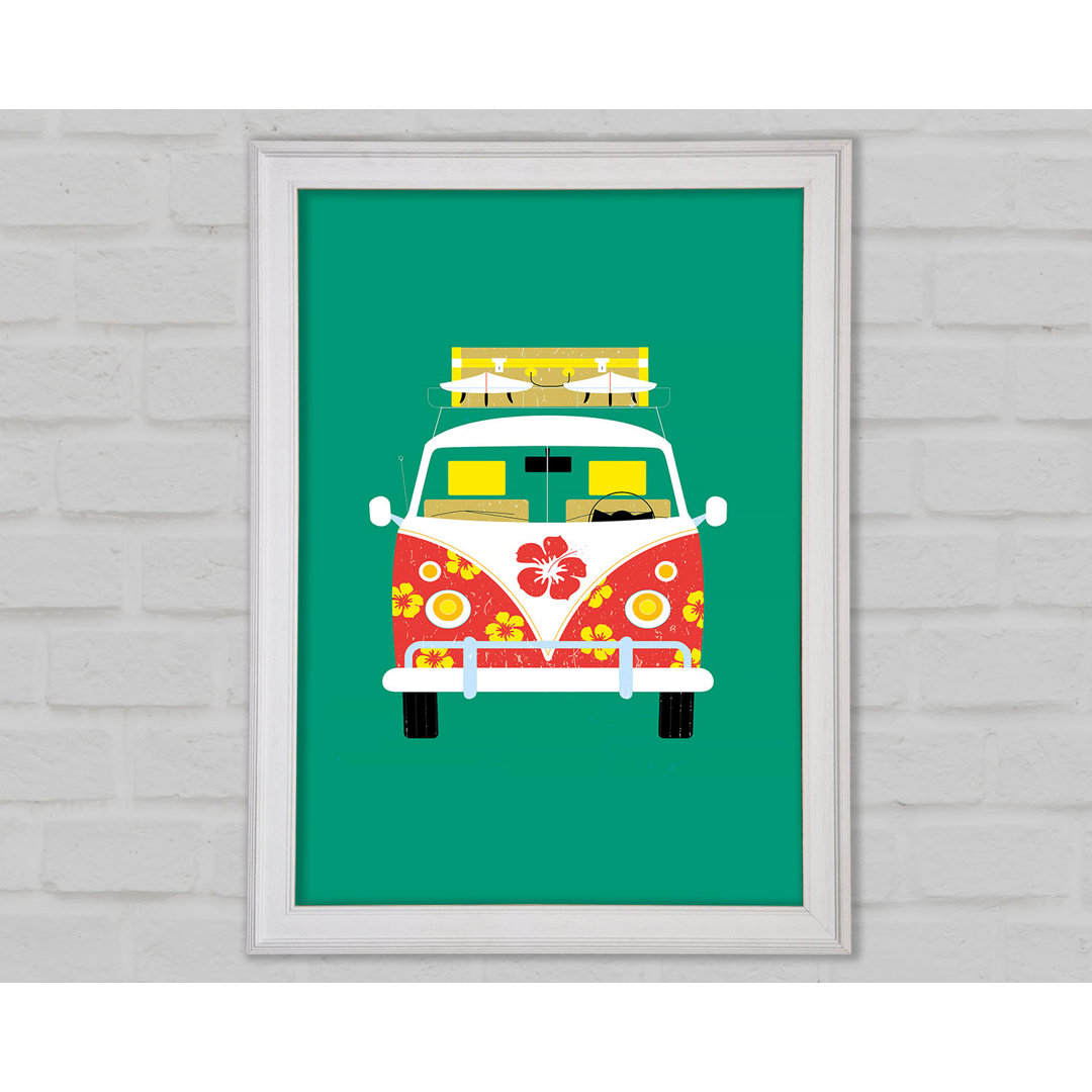 VW Camper Van Holiday Time - Einzelne Bilderrahmen Kunstdrucke