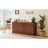 59-Inch Modern Wavy Sideboard, Curved Contour Design Storage Cabinet, 4-Door Cabinet With Storage Function, Suitable For Kitchen/Bedroom/Living Room, Walnut, 59.0"L X 15.7"W X 27.7"H-913510853