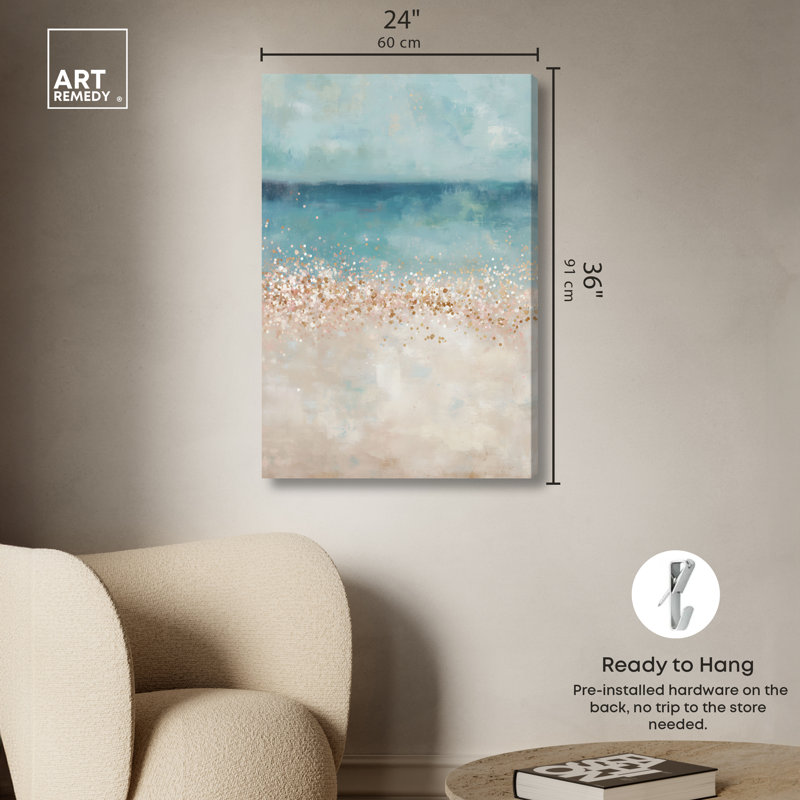 «Sparkling Seascape II», reproduction d'art sur toile par Art Remedy, galerie tendue, 24 x 36, H 36 po x l 24 po