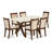 Solid Wood Top Dining Table with Upholstered Chairs with Lattice Back-1738616725-1738616810