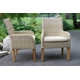 Akiva High-Density Polyethylene (HDPE) Wicker Premium All-Weather Wicker Dining Armchair with Sunbrella® Cushion