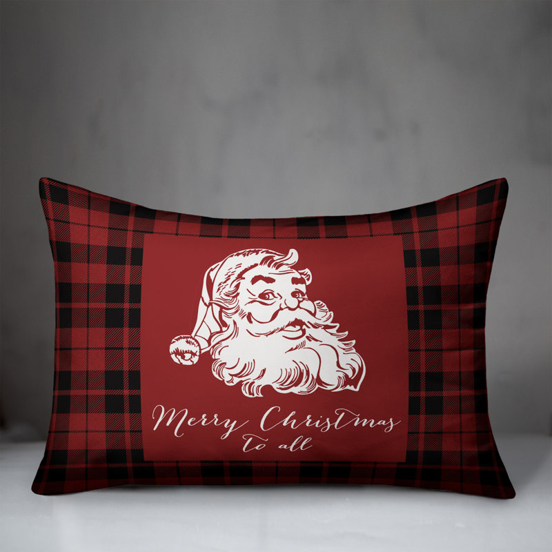  Plaid Rectangular Lumbar Pillow